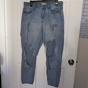 Ripped mom jeans